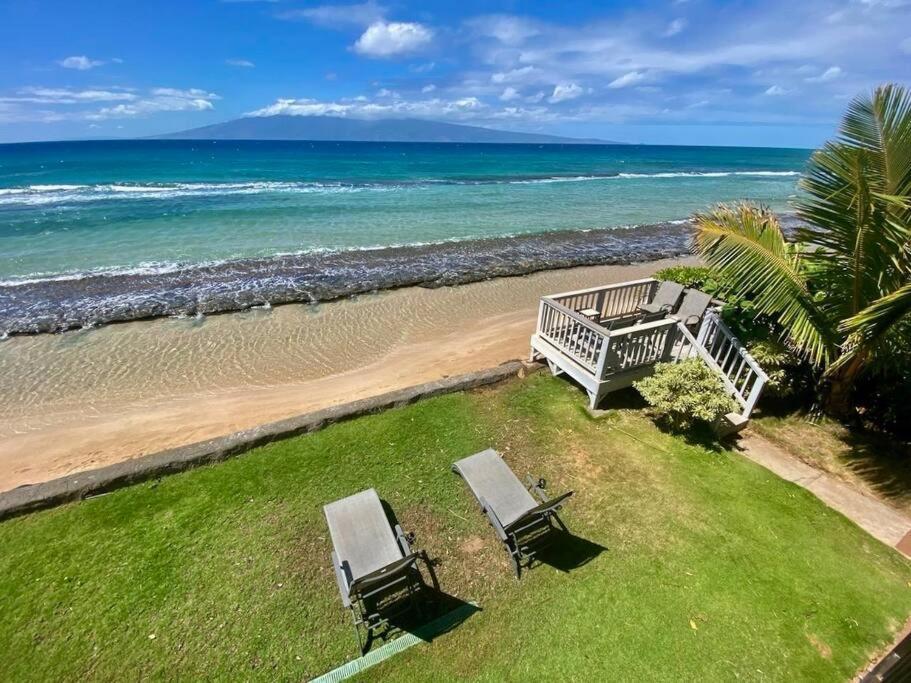 Oceanfront With Aircon-Hear The Waves-Amazing Views-Wifi Lahaina Exterior foto
