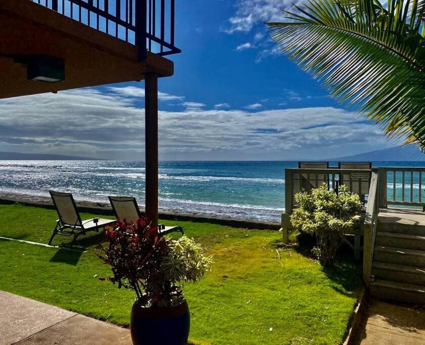 Oceanfront With Aircon-Hear The Waves-Amazing Views-Wifi Lahaina Exterior foto